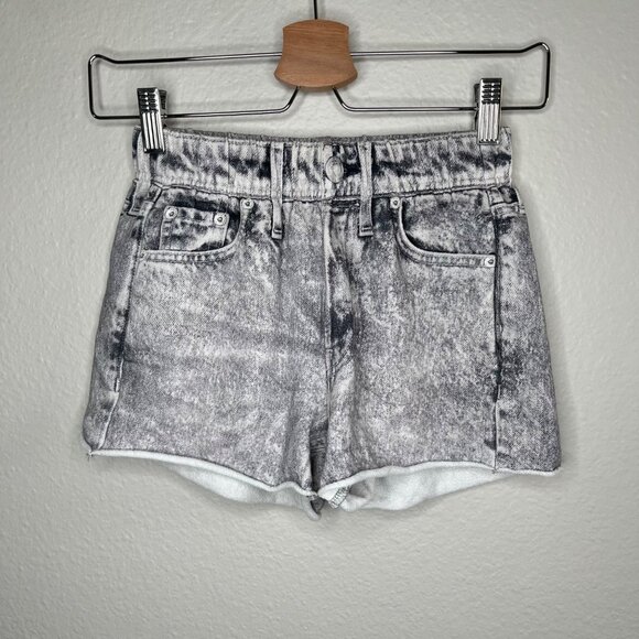 Rag and Bone Acid Wash Miramar Printed Denim Cotton Shorts XXS - Picture 2 of 12